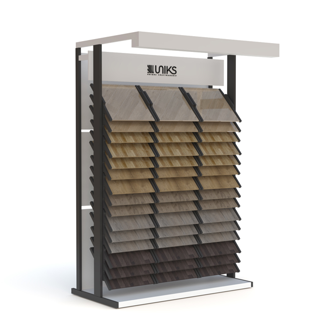 Waterfall -style floor rack