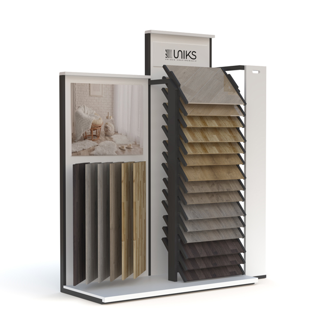 Waterfall -style floor rack